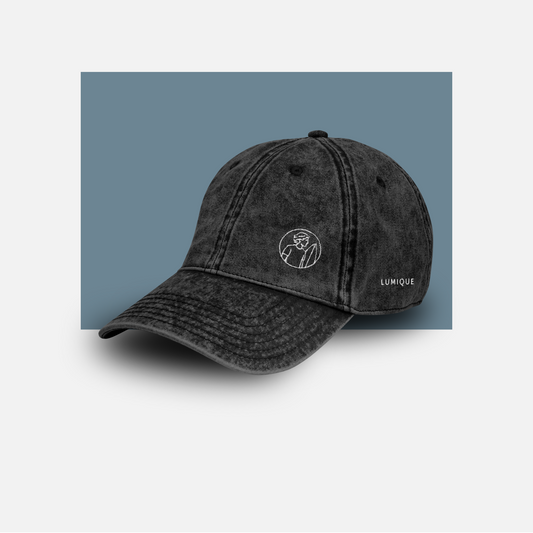Lumique Vintage Minimalist Cap – Unisex Embroidered Cotton Twill Hat