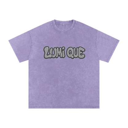 Lumique - Graffiti Snow Wash Oversized Tee