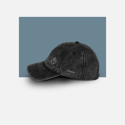 Lumique Vintage Minimalist Cap – Unisex Embroidered Cotton Twill Hat