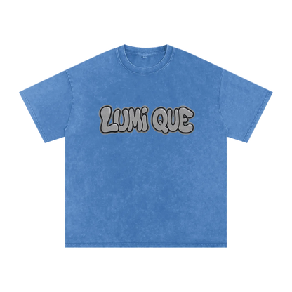 Lumique - Graffiti Snow Wash Oversized Tee