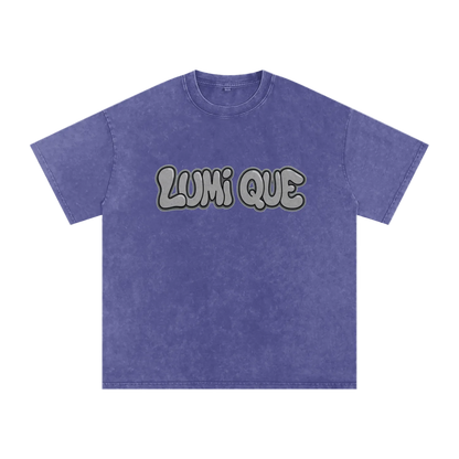 Lumique - Graffiti Snow Wash Oversized Tee