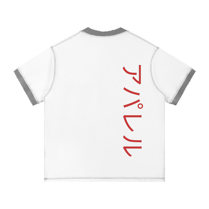 Lumique - Red Script Archive Contrast-Stitch Tee