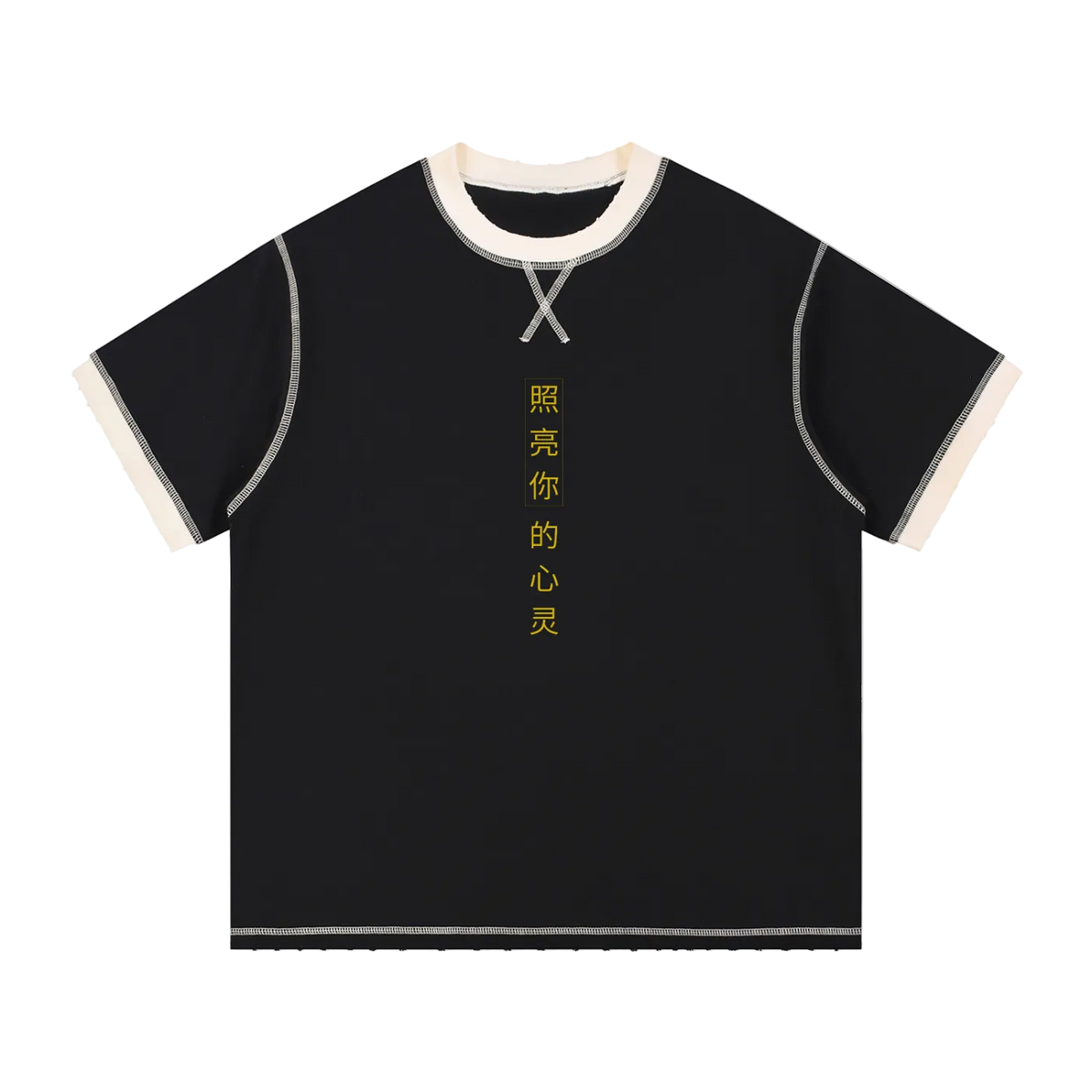 Lumique - Dynasty Script Contrast Tee
