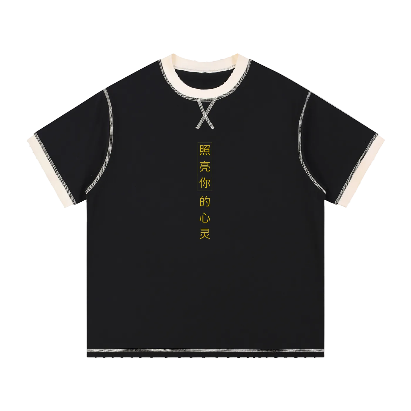 Lumique - Dynasty Script Contrast Tee