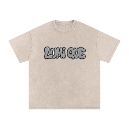 Lumique - Graffiti Snow Wash Oversized Tee