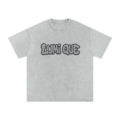 Lumique - Graffiti Snow Wash Oversized Tee