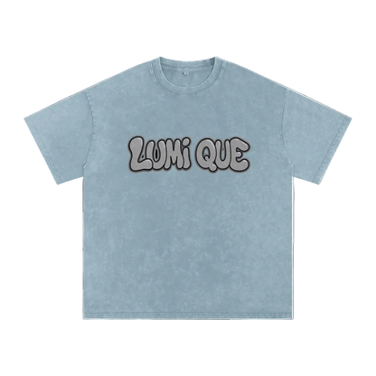 Lumique - Graffiti Snow Wash Oversized Tee