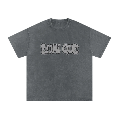 Lumique - Graffiti Snow Wash Oversized Tee