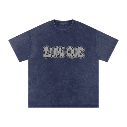 Lumique - Graffiti Snow Wash Oversized Tee