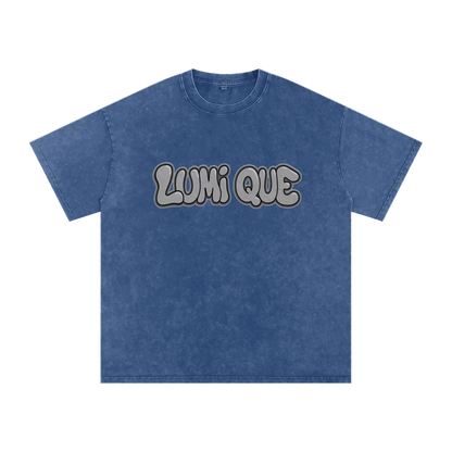 Lumique - Graffiti Snow Wash Oversized Tee