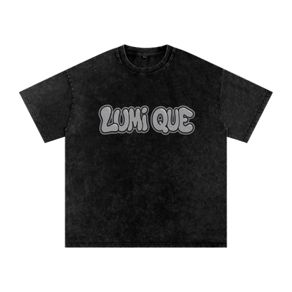 Lumique - Graffiti Snow Wash Oversized Tee