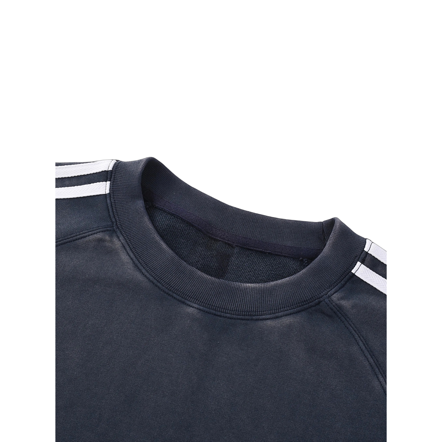 Lumique - Striped Wash Oversized Sweatshirt