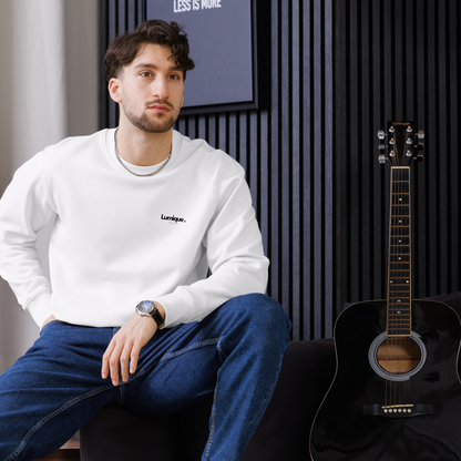 Lumique Minimalist Sweatshirt – 100% Organic Cotton Unisex Eco-Friendly Pullover