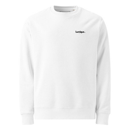Lumique Minimalist Sweatshirt – 100% Organic Cotton Unisex Eco-Friendly Pullover