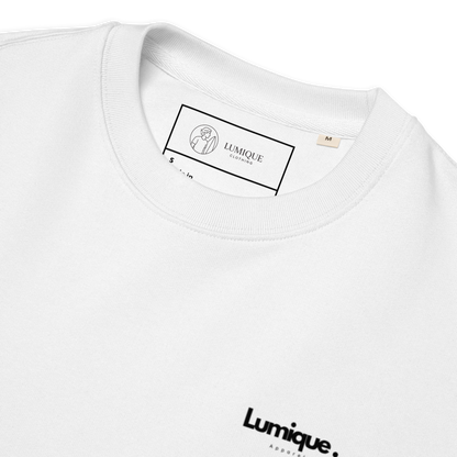 Lumique Minimalist Sweatshirt – 100% Organic Cotton Unisex Eco-Friendly Pullover